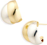 ARGENTO VIVO Two-Tone Crossover Stud Earrings