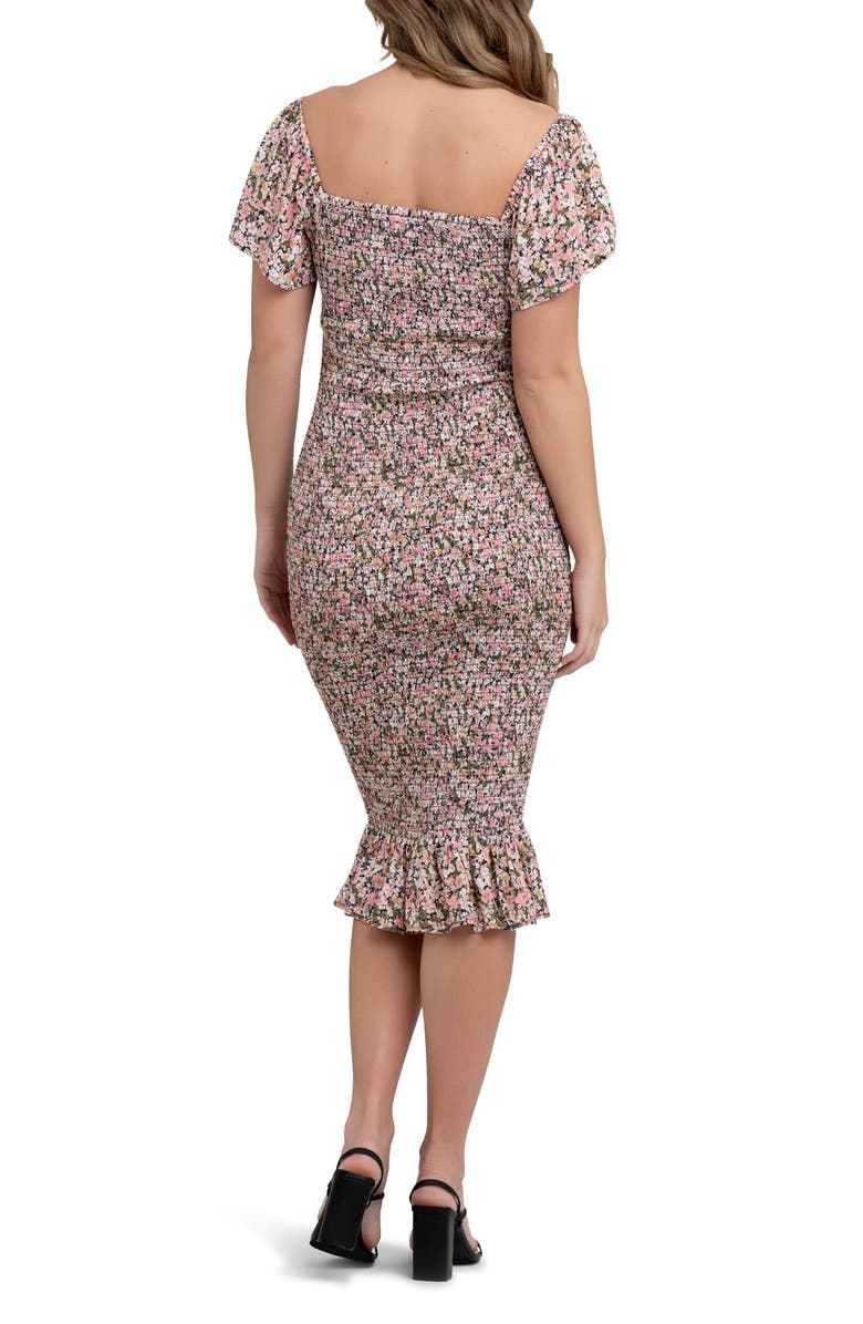 Ripe Maternity Sophia Floral Smocked Maternity Dress, Alternate, color, 
