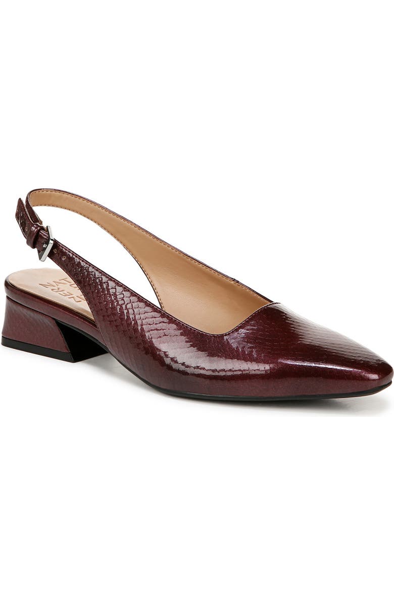 Naturalizer Ginger Slingback Pump, Main, color, Cranberry Faux Leather