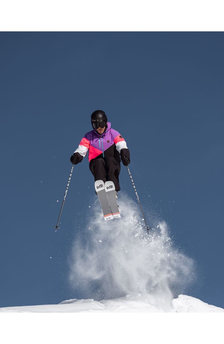 OOSC Fresh Pow Men's Ski & Snowboard Jacket - Neon Pink, Purple & Black, Alternate, color, Neon Pink, Purple & Black