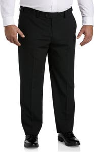 Oak Hill by DXL Big & Tall Perfect Fit Waist-Relaxer Flat-Front Suit Pants