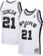 Mitchell & Ness Men's Mitchell & Ness Tim Duncan White San Antonio Spurs Hardwood Classics Swingman Jersey