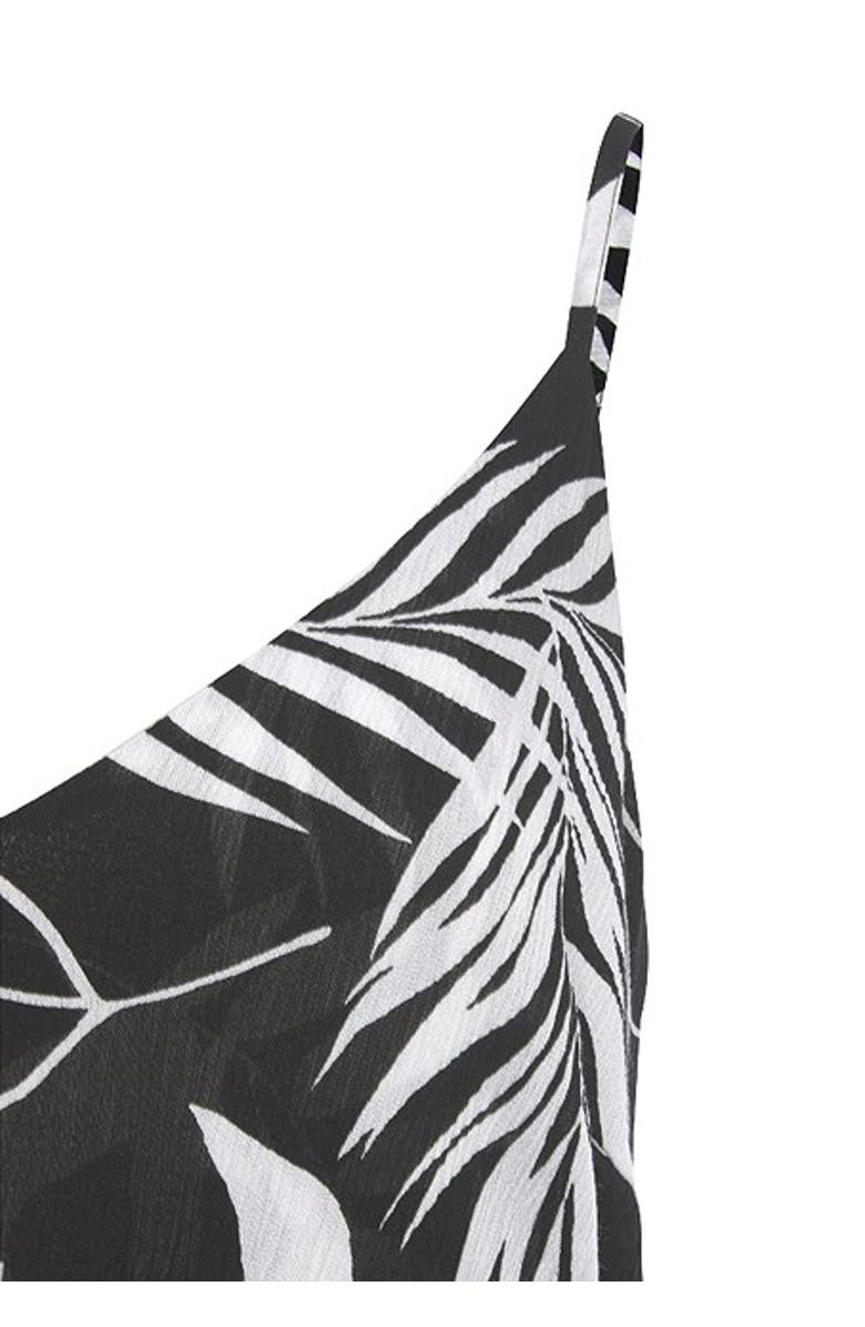 LASCANA Women's Printed Tiered Sundress, Alternate, color, Black & White