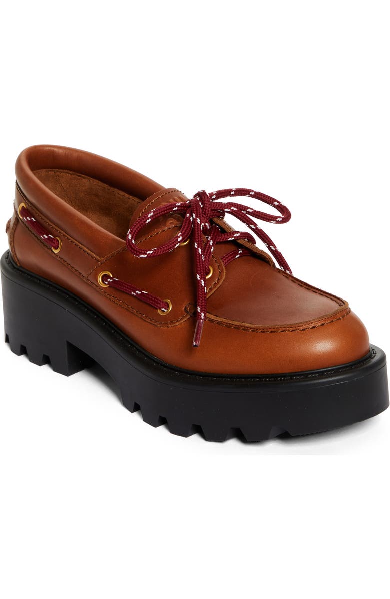 Miu Miu Lug Sole Boat Shoe, Main, color,