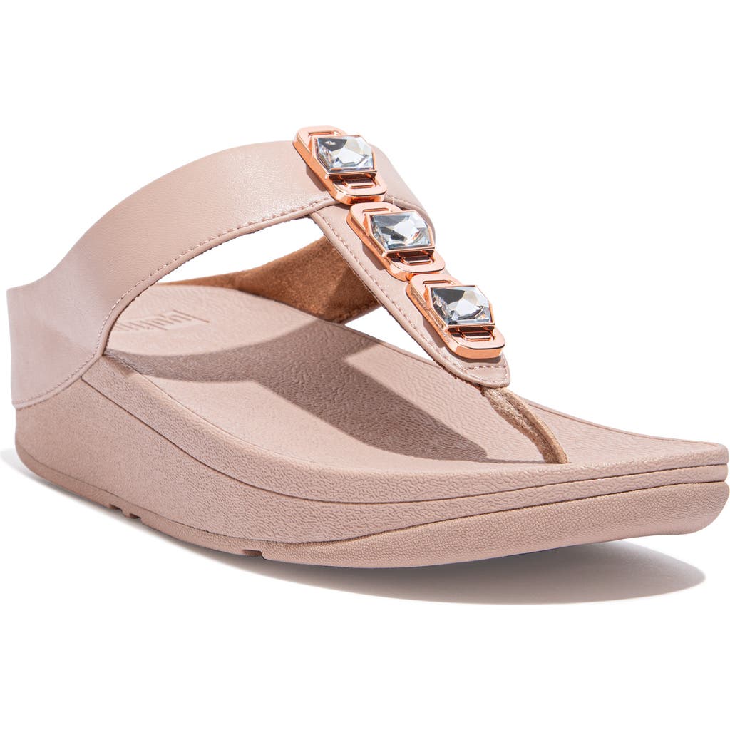 Fitflop Fino Crystal Wedge Flip Flop Sandal