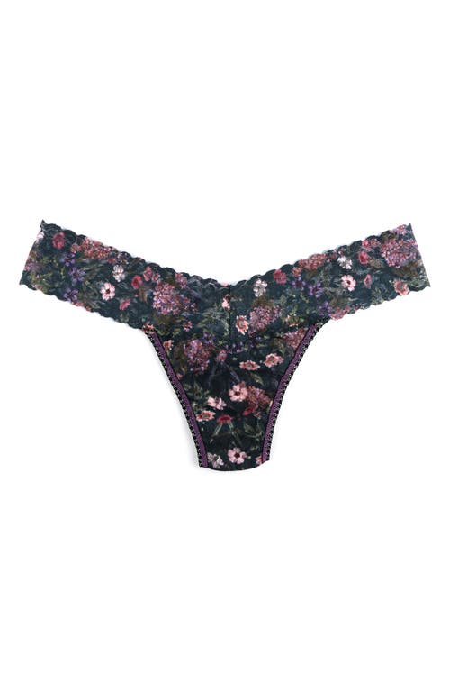 Hanky Panky Print Low Rise Thong In Brown