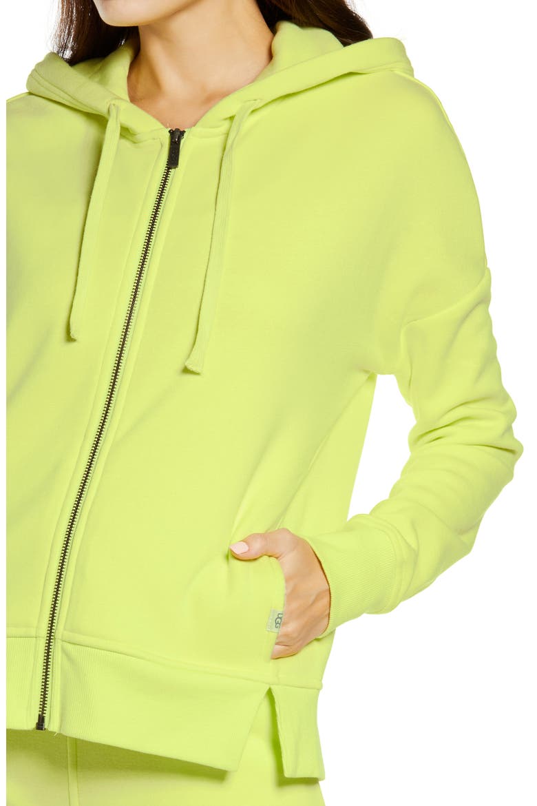Gertie Full Zip Hoodie, Alternate, color, SUNNY LIME