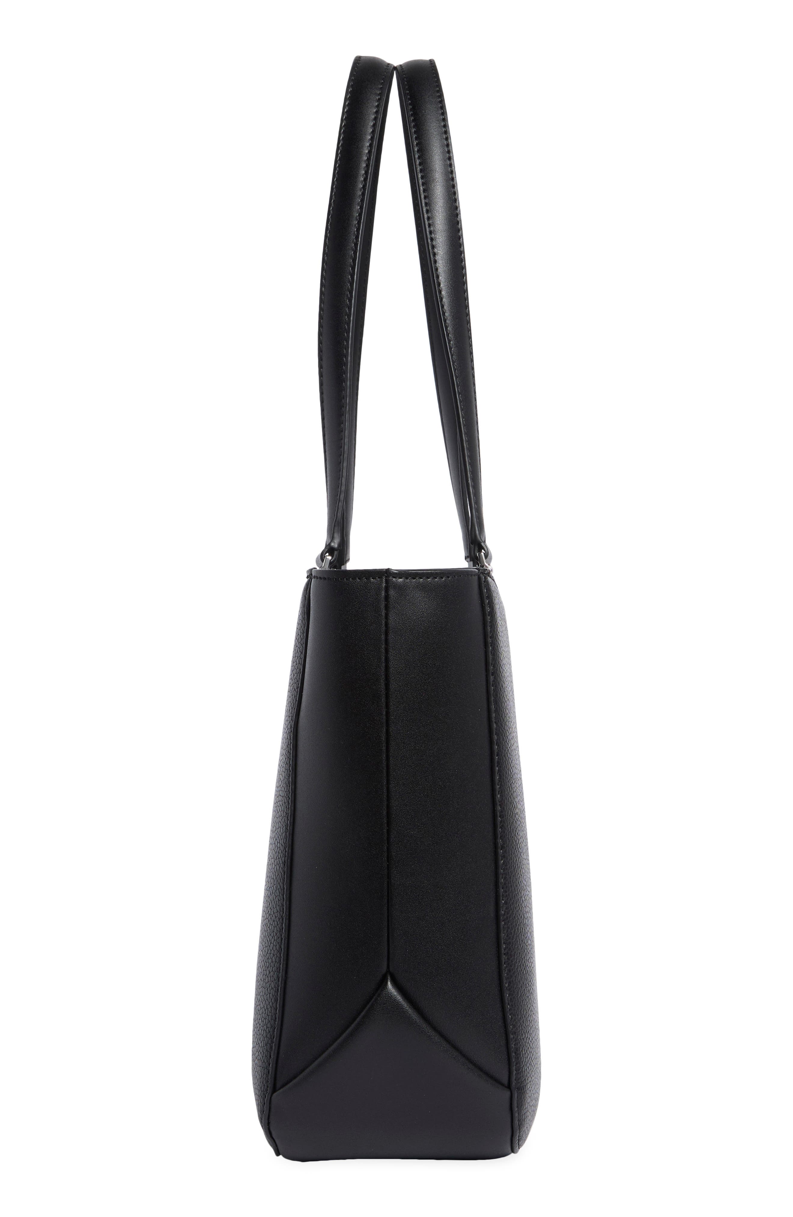 Calvin Klein Akari Tote Bag, Alternate, color, Black/ Silver