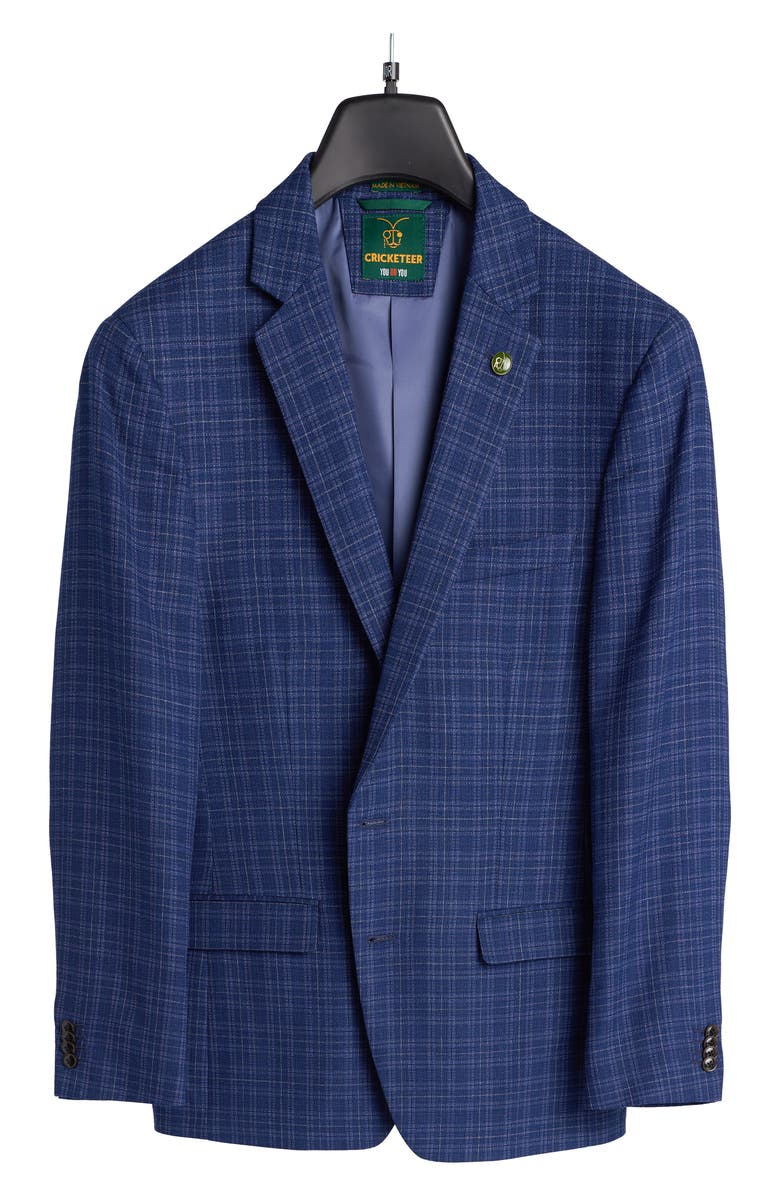CRICKETEER Plaid Wool Blend Sport Coat, Alternate, color, Navy