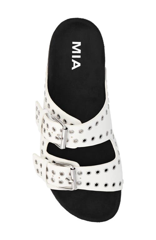 Mia Brooklyn Slide Sandal In White
