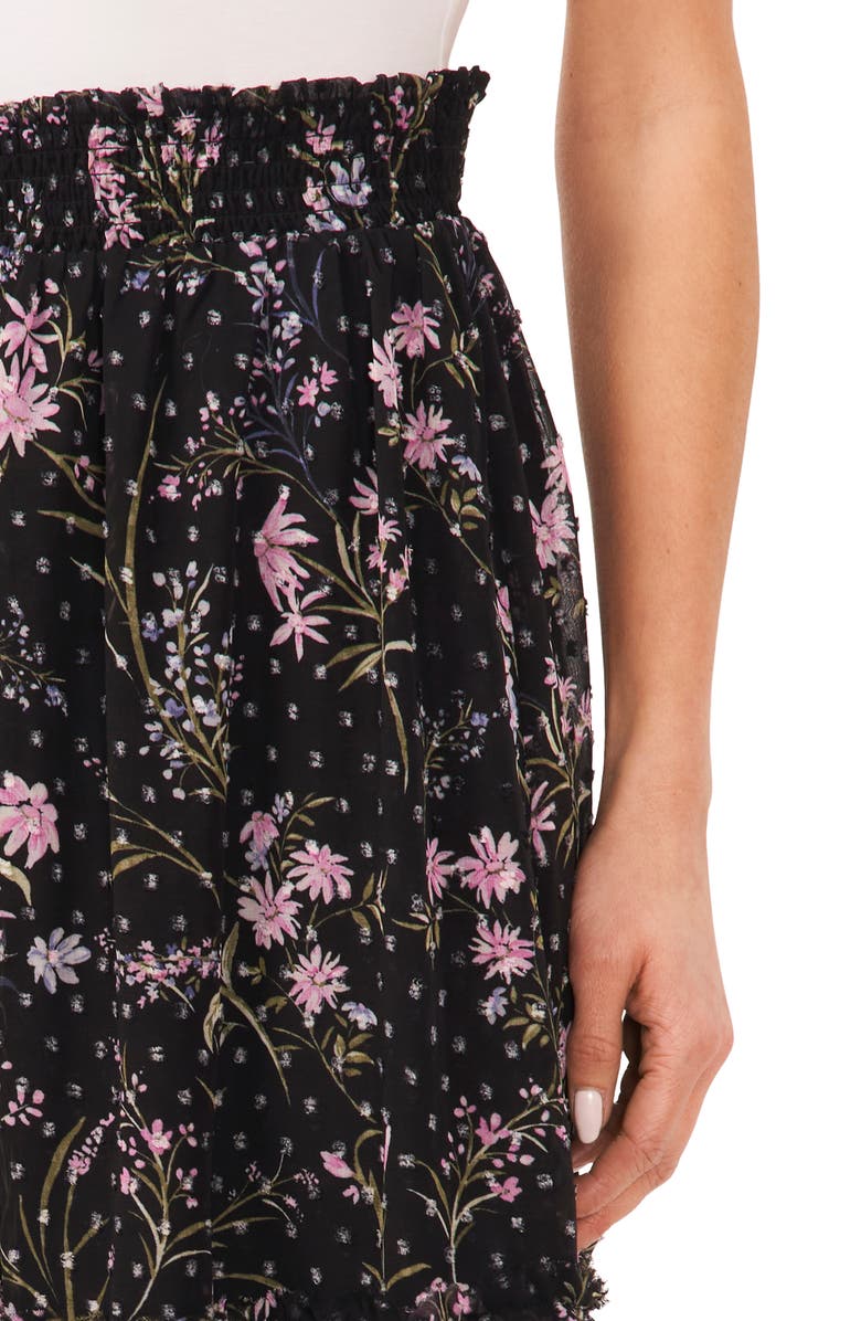 CeCe Floral Print Chiffon Midi Skirt, Alternate, color,