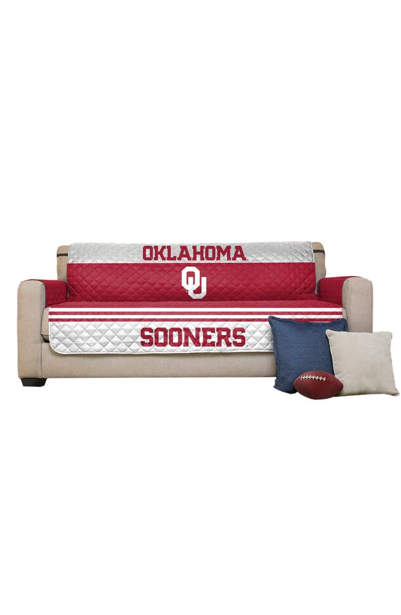 PEGASUS HOME FASHIONS Oklahoma Sooners Sofa Protector, Main, color, 