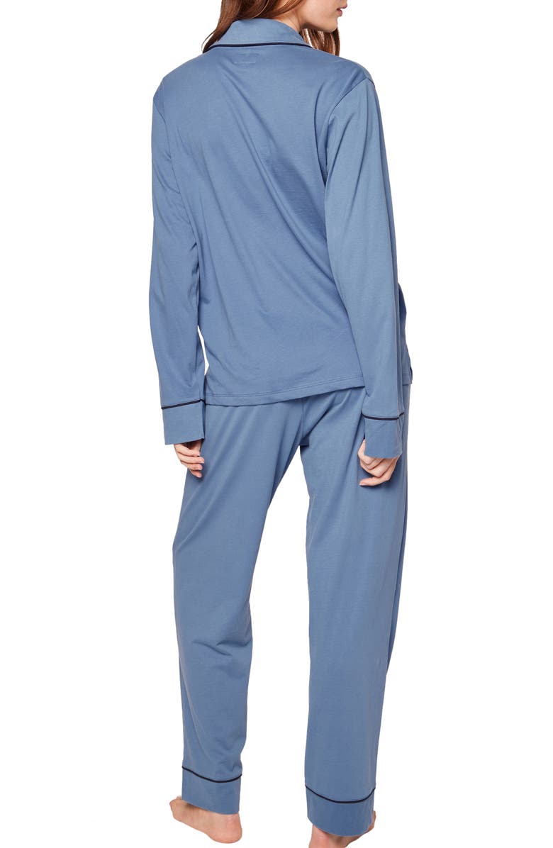Petite Plume Mystique Blue Peruvian Cotton Pajamas, Alternate, color, 