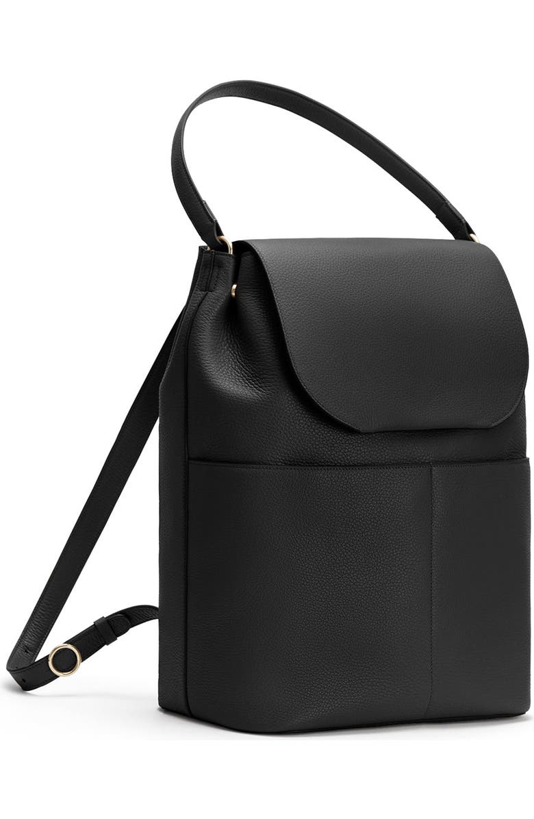 Cuyana Leather Backpack 16-inch, Main, color, Black