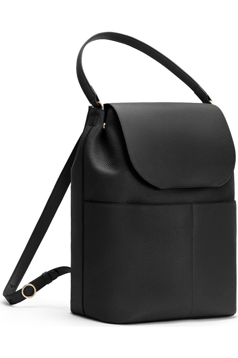 cuyana black leather backpack 13-inch tone hardware Cuyana Leather Backpack 16-inch (Women)