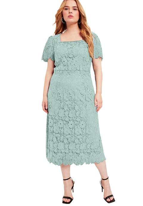 Square-Neck Lace Dress (Plus Available)