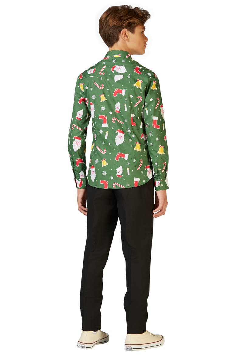 Santa Boss Shirt, Alternate, color, GREEN