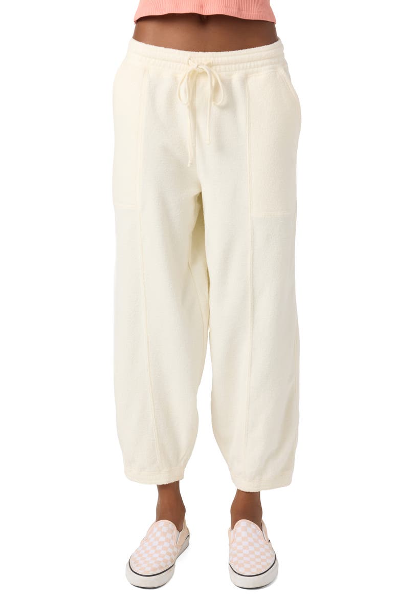 Wavelength Crop Terry Joggers, Main, color, WINTER WHITE