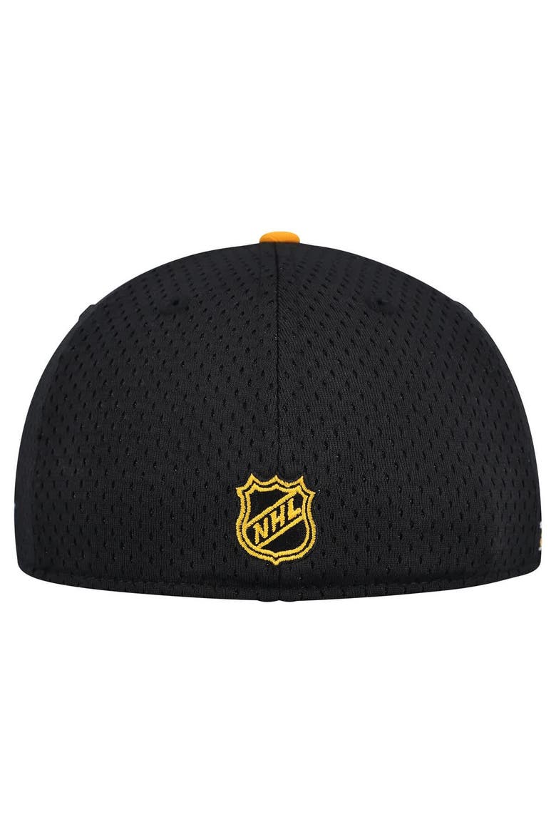 Men's New Era Black/Gold Pittsburgh Penguins Mesh Crown Two-Tone 59FIFTY Fitted Hat, Alternate, color, Black