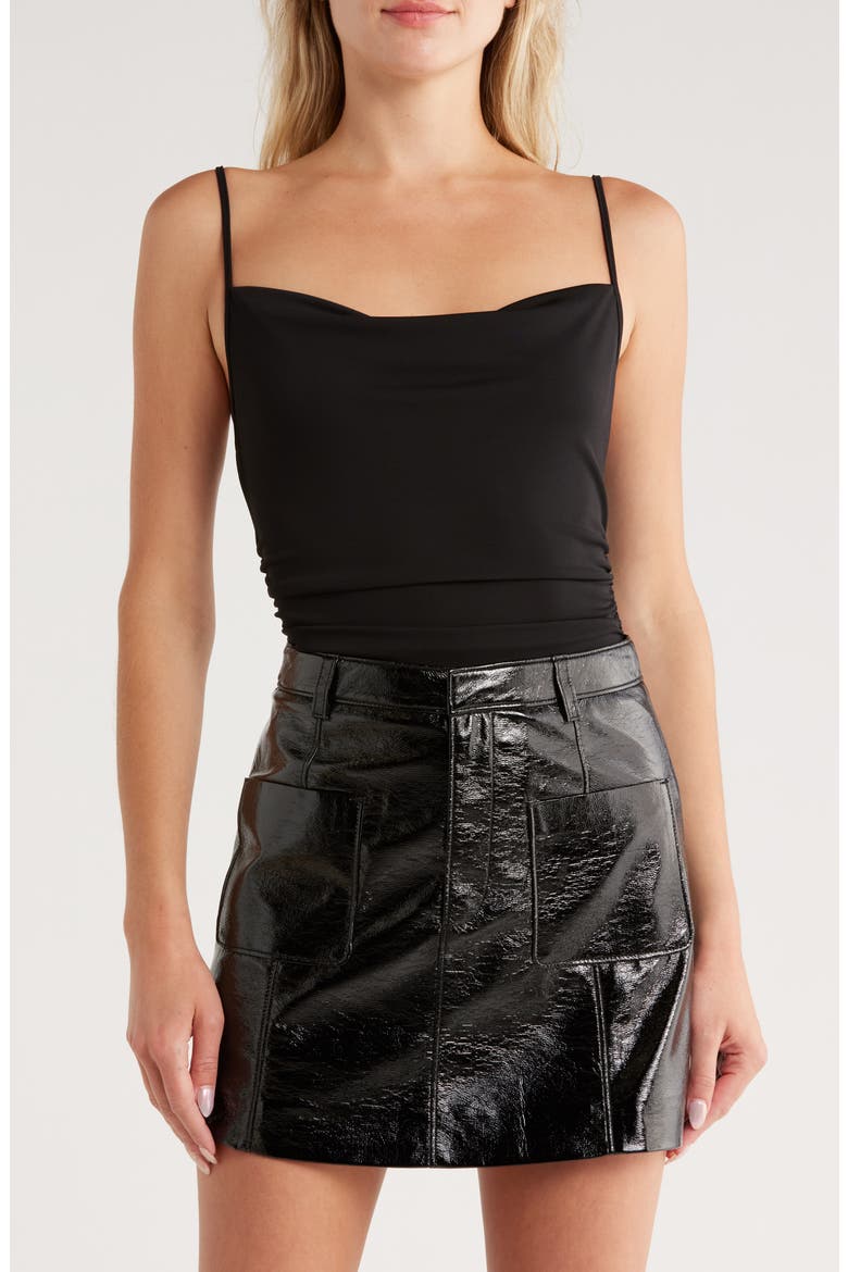 Marta Cowl Neck Bodysuit, Main, color, BLACK