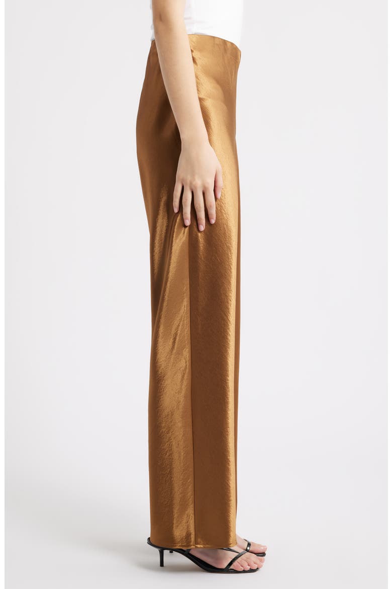 Silvi Satin Pants, Alternate, color, GINGER