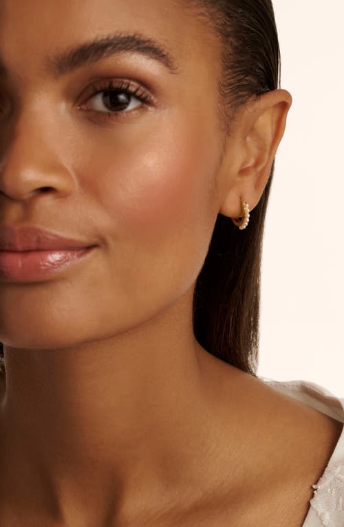 Ted Baker Persia Faux Pearl Huggie Earrings In Gold Tone Pearl