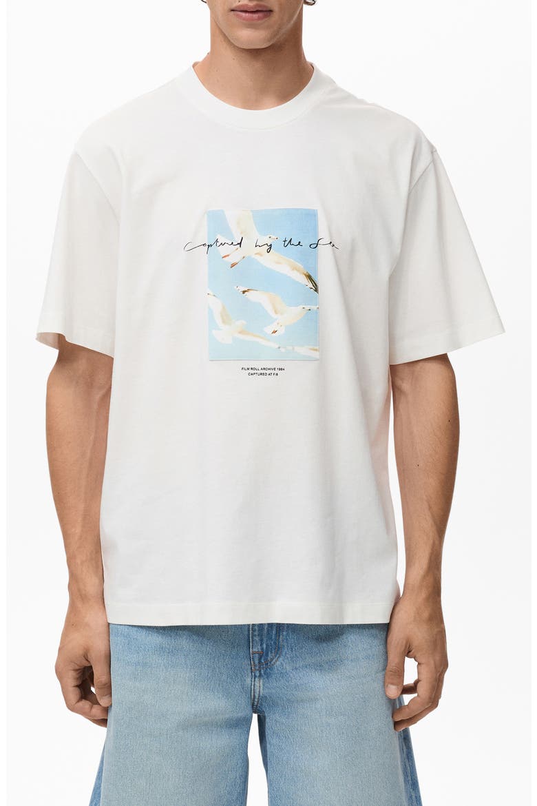 Relaxed Fit Graphic T-Shirt, Main, color, OFF WHITE