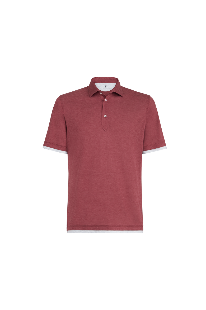 Jersey polo shirt, Alternate, color, Coral