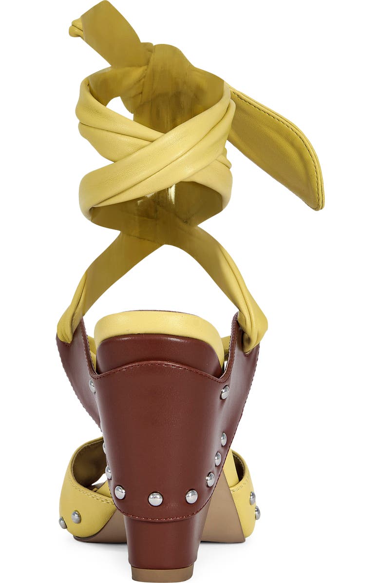 AZALEA WANG Aruba Ankle Tie Sandal, Alternate, color, Yellow