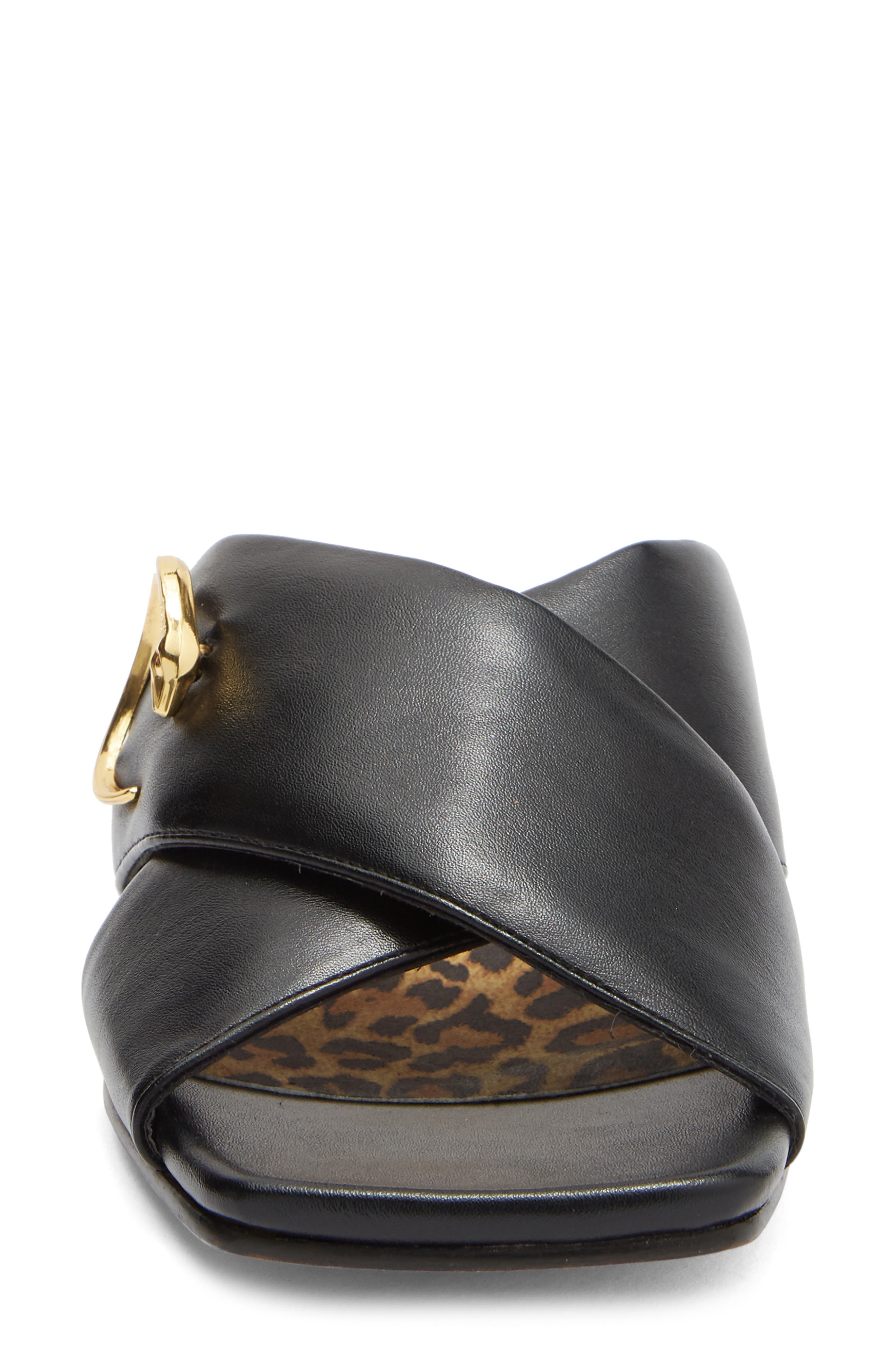 Roberto Cavalli Crisscross Slide Sandal, Alternate, color, Black