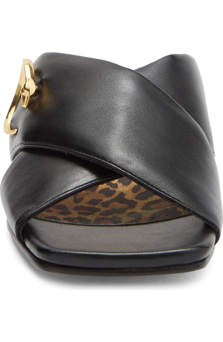 Roberto Cavalli Crisscross Slide Sandal, Alternate, color, Black