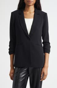 Cinq à Sept Khloe Ruched Sleeve Blazer