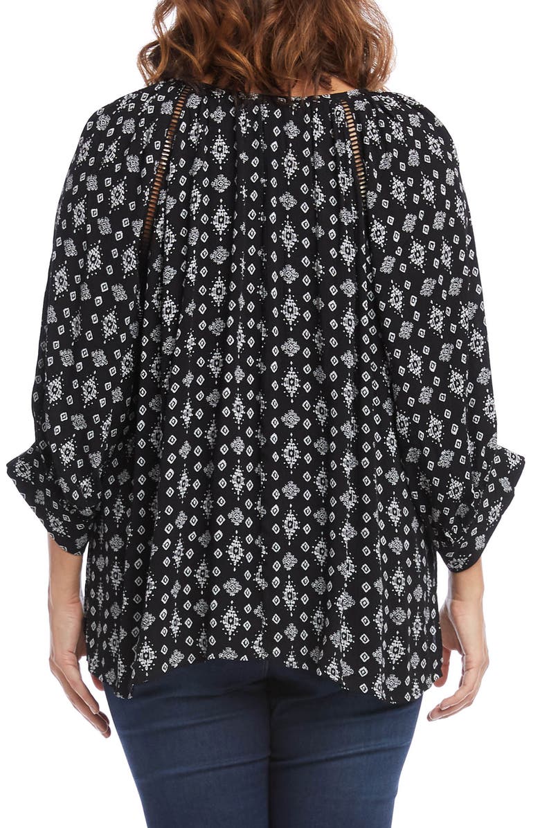 Karen Kane Blouson Sleeve Peasant Top, Alternate, color, 