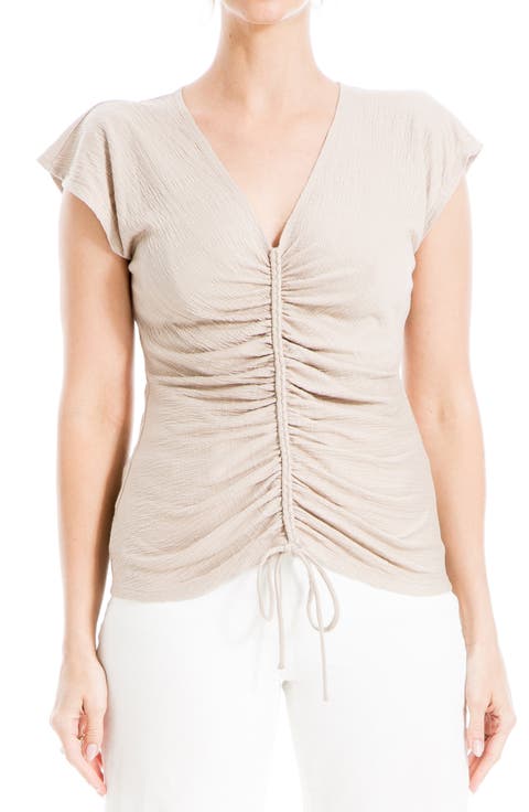 Center Shirred Short Sleeve T-Shirt