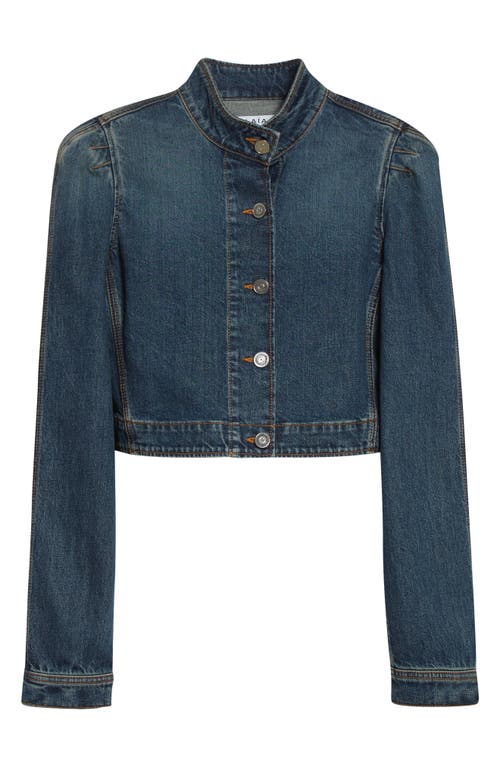 Alaïa Crop Denim Jacket in Bleu Delave  product