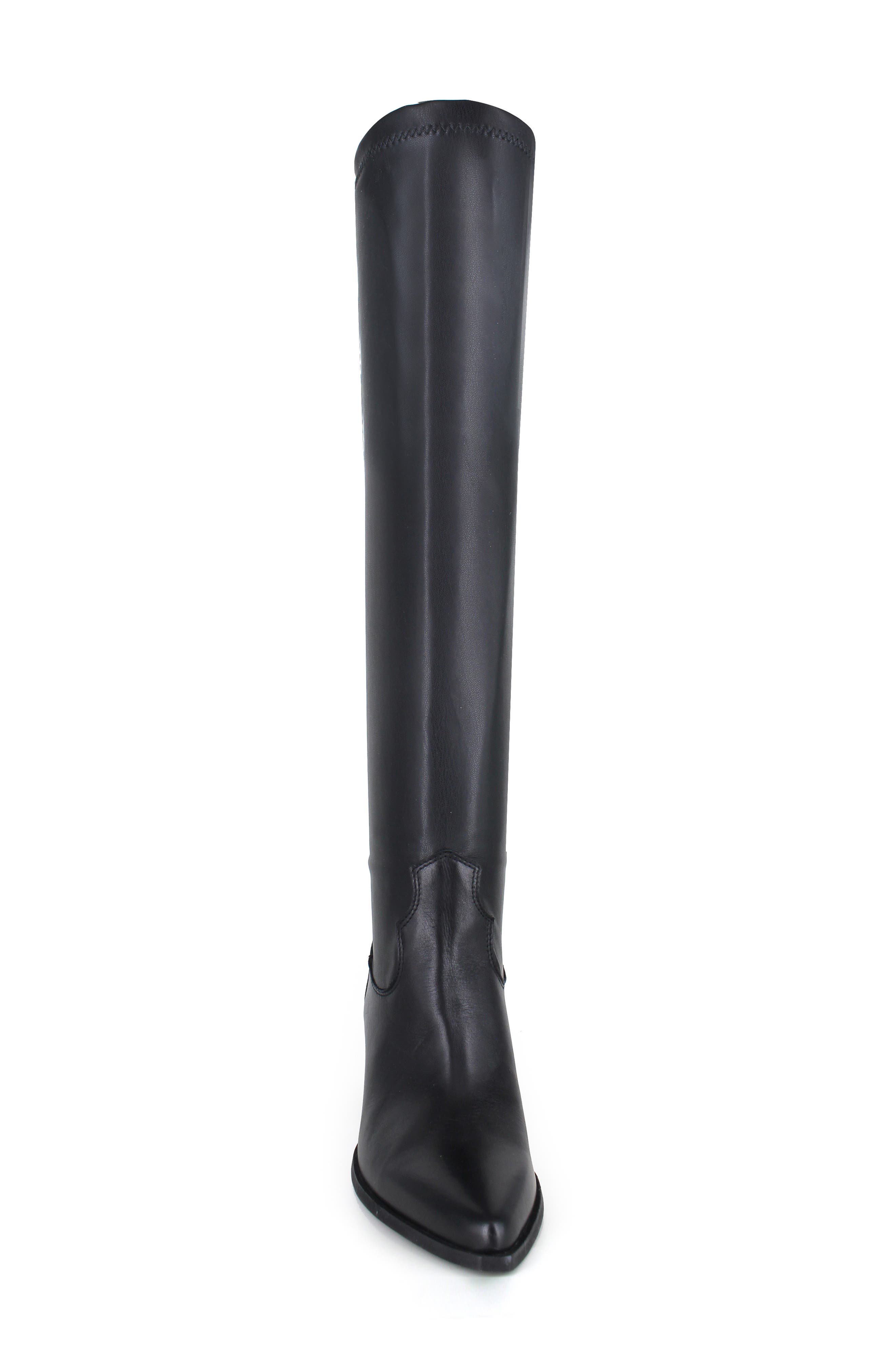 ZIGI Betty Water Resistant Knee High Western Boot, Alternate, color, Black