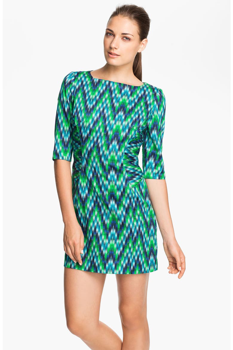 'Carina' Stretch Cotton Sheath Dress, Main, color, MULTI