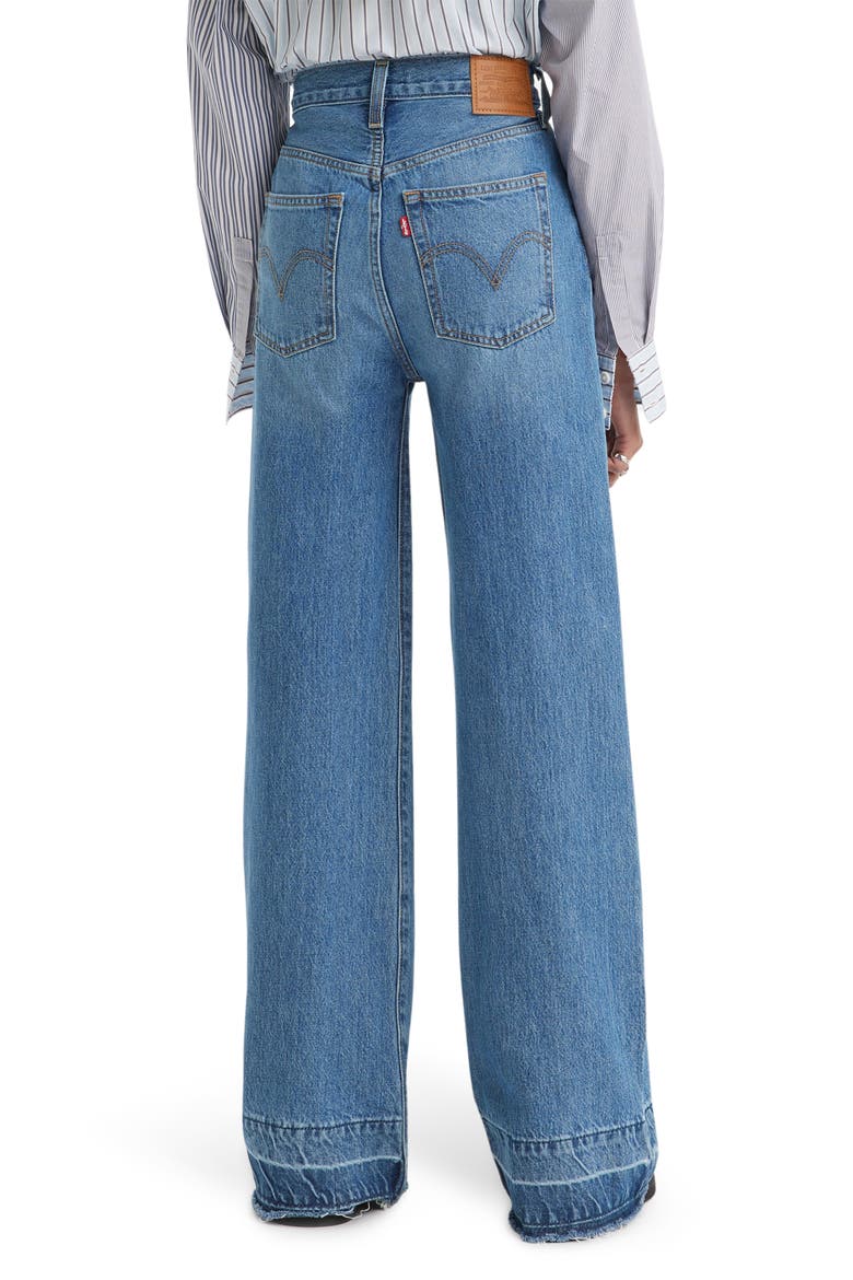 Ribcage Release Hem High Waist Wide Leg Jeans, Alternate, color, SHES A CUTIE