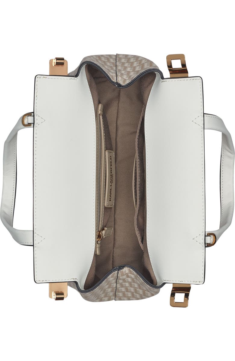 KARL LAGERFELD PARIS Jacqueline Satchel, Alternate, color, Vanilla Khaki/Winter White