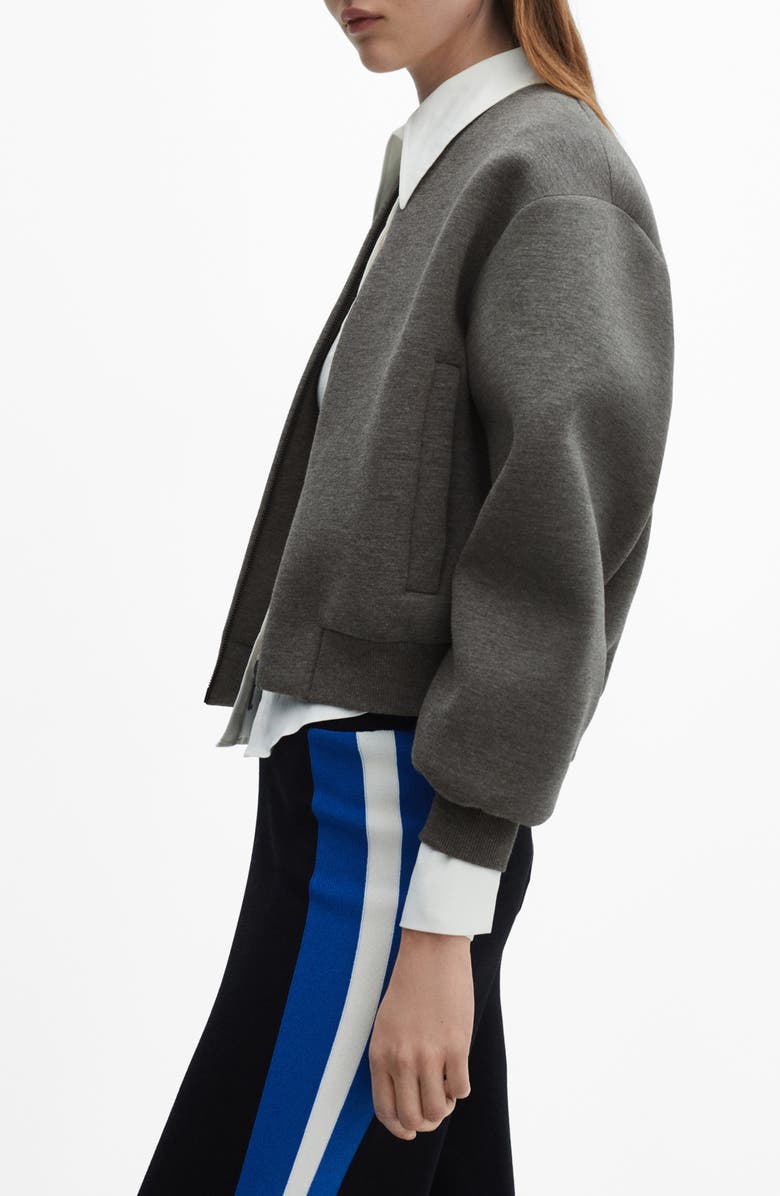 MANGO Zip Bomber Jacket, Alternate, color, 