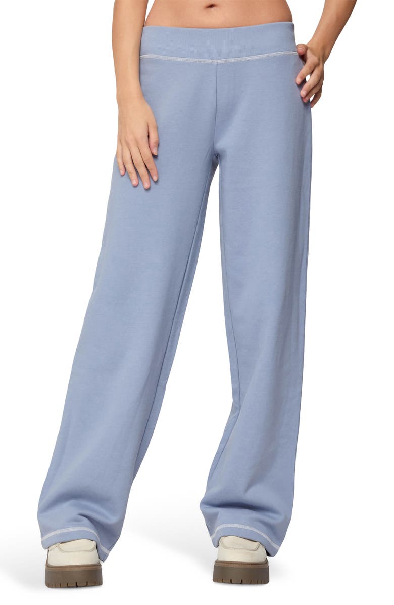 EDIKTED Miami Babe Cotton Sweatpants, Main, color, Blue