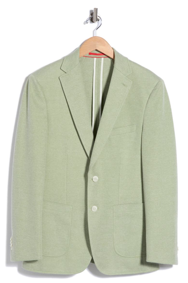 Bird's Eye Piqué Knit Sport Coat, Alternate, color, MINT