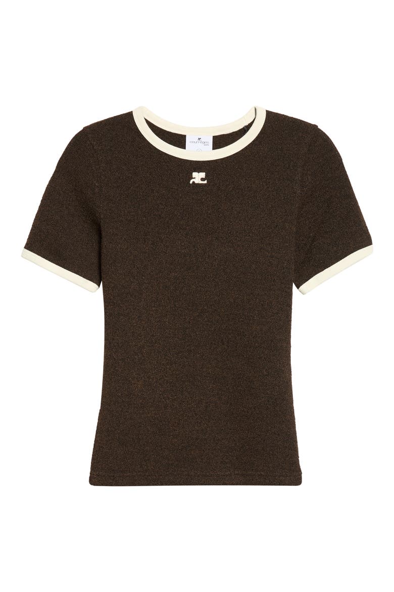 Heather Contrast T-Shirt, Main, color, CHOCOLAT/ BUTTER