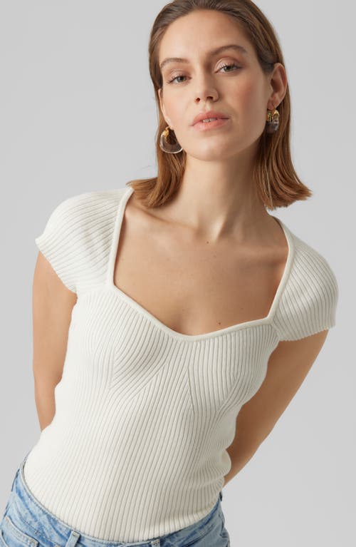 Vero Moda Willow Cap Sleeve Rib Sweater In Brown