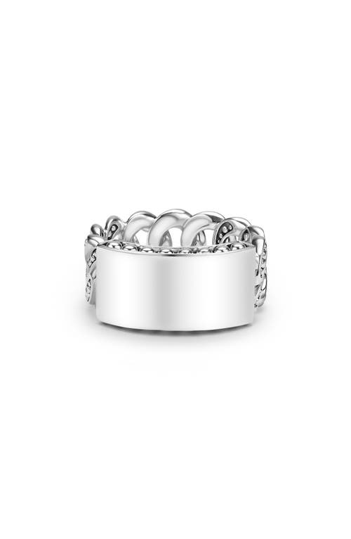 Lagos Anthem Engravable Ring In Metallic