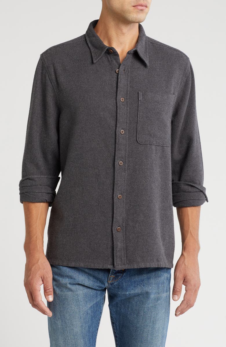 Madewell Sunday Boxy Flannel Button-Up Shirt, Main, color, 