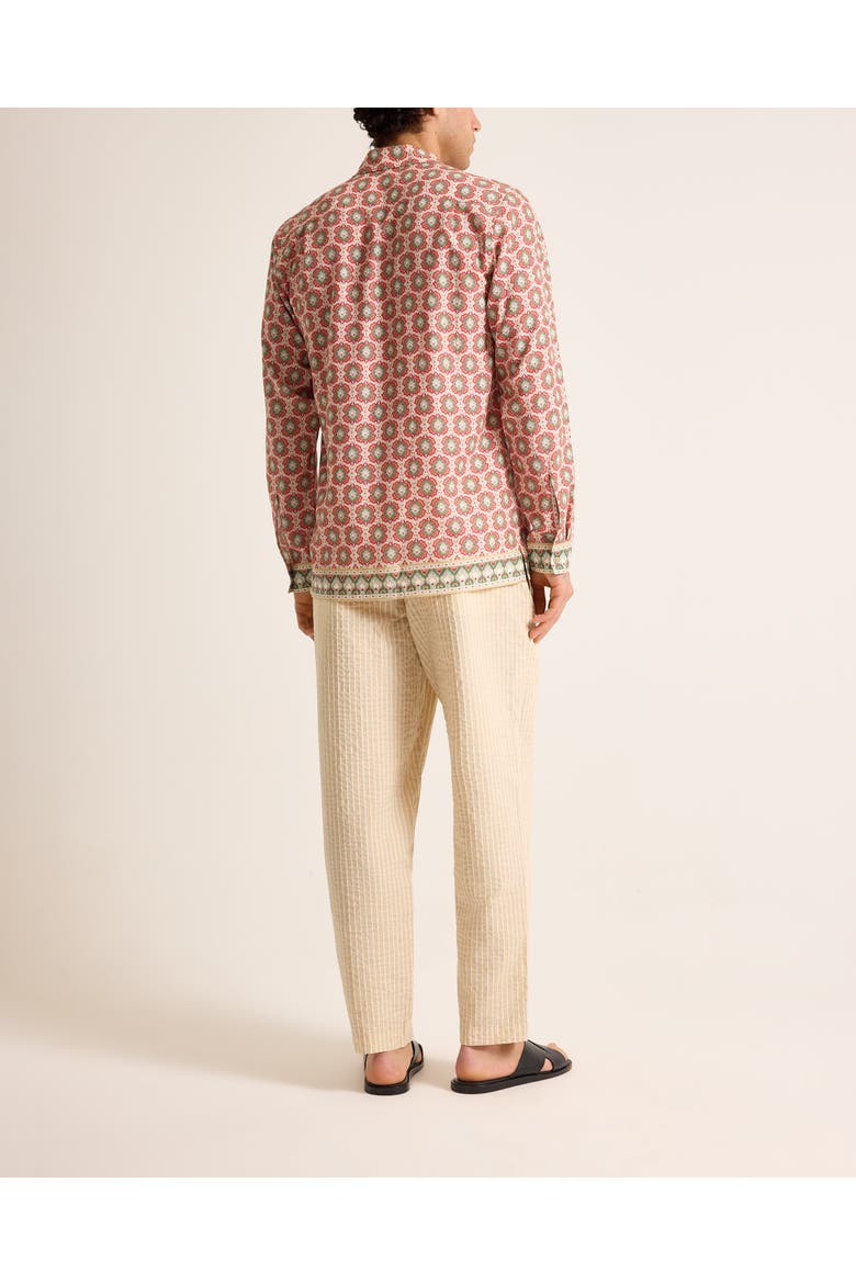 Ridley Relaxed Fit Passetto Print Overhead Shirt, Alternate, color, Vermillion