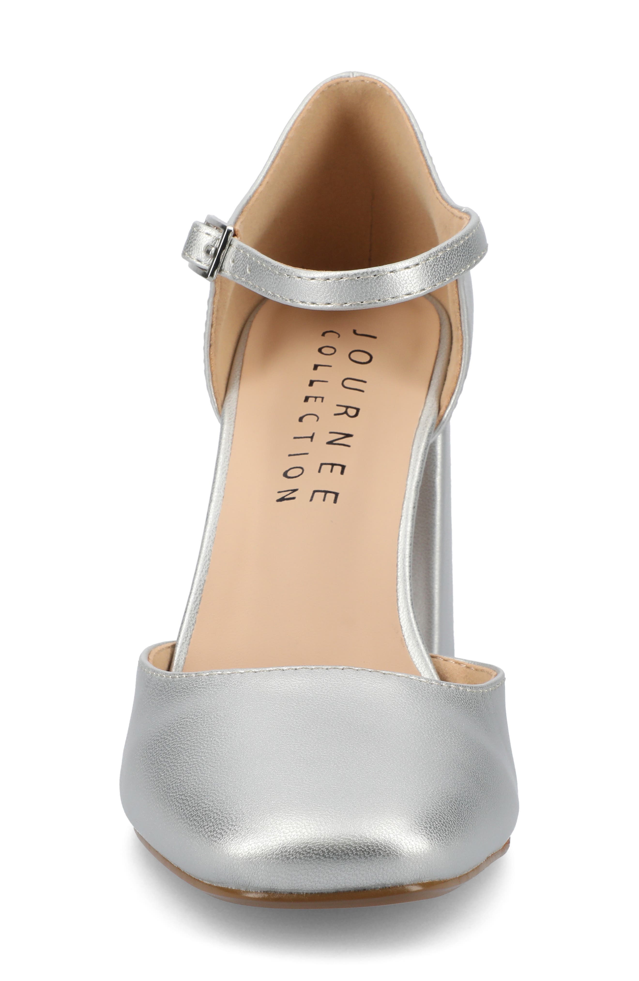 Journee Collection Hesster Mary Jane Pump, Alternate, color, Silver
