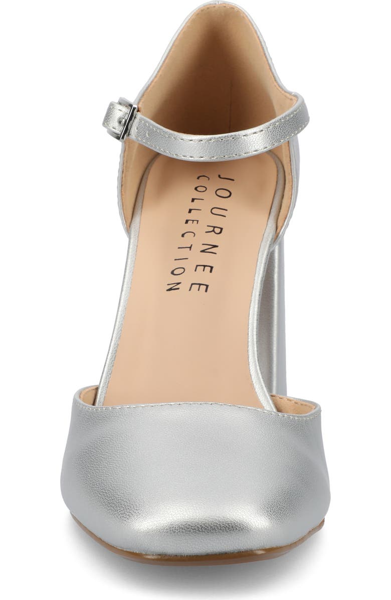 Journee Collection Hesster Mary Jane Pump, Alternate, color, Silver