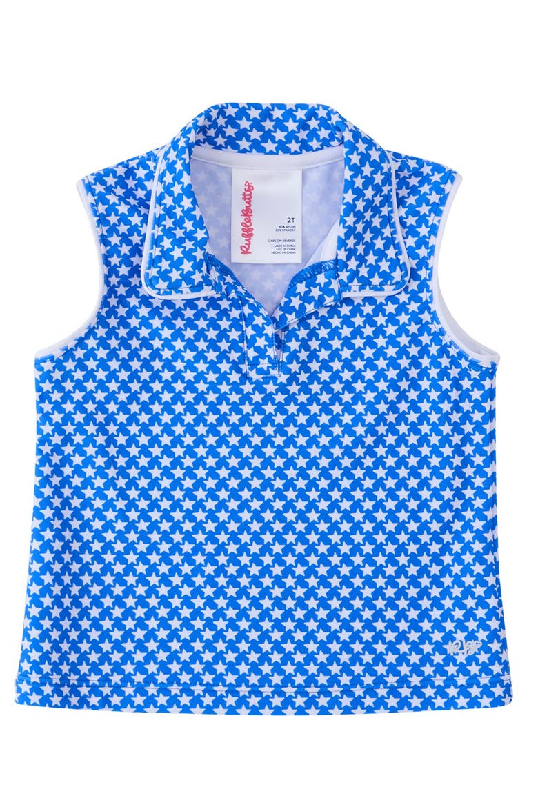 Upf50+ Sleeveless Polo Active Top (toddler, Little & Big Kid), Main, color, Tiny Blue Stars